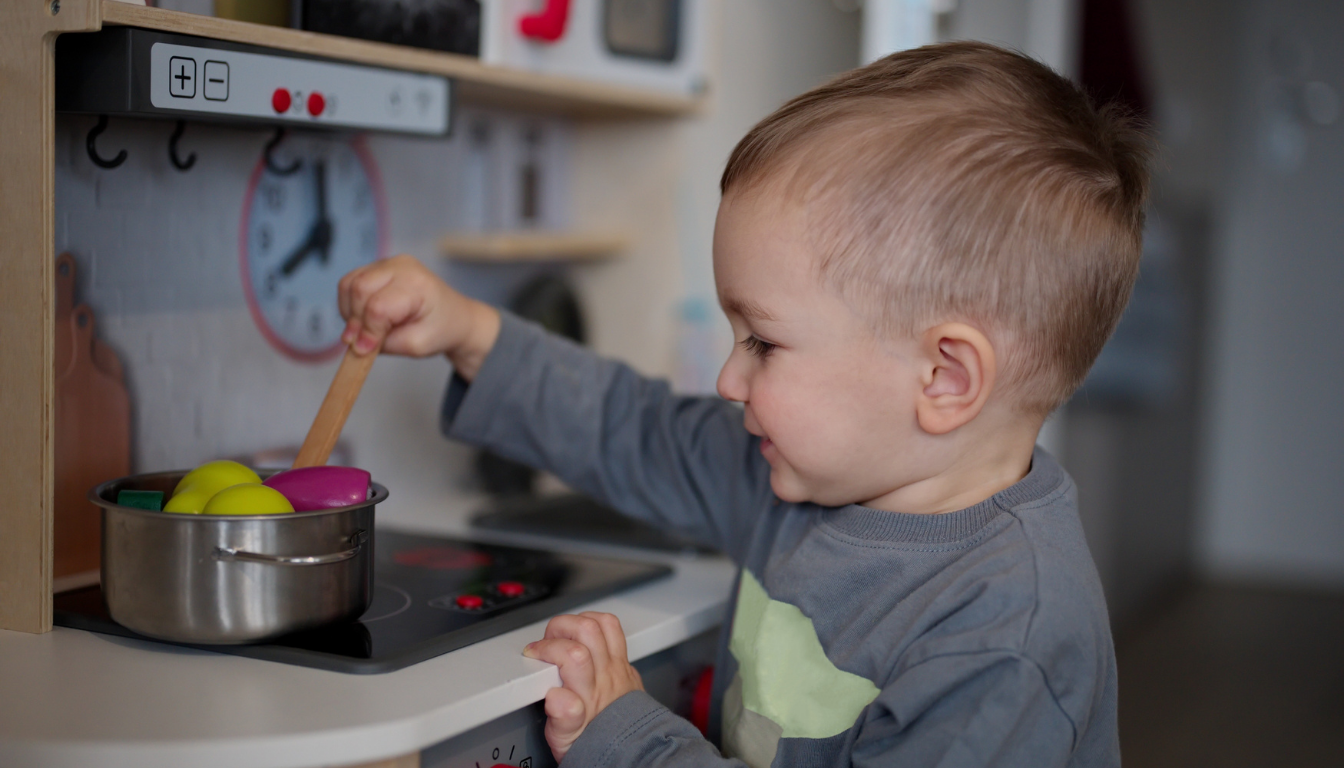 How does a toddler tower support Montessori learning at home?